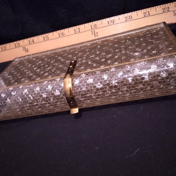 Clutch Vintage Lucite - 1950s - Gold Stardust Pattern - Picture 6 of 6